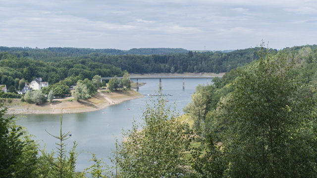 Wupper-Talsperre niedriger Füllstand (Sommer 2025)