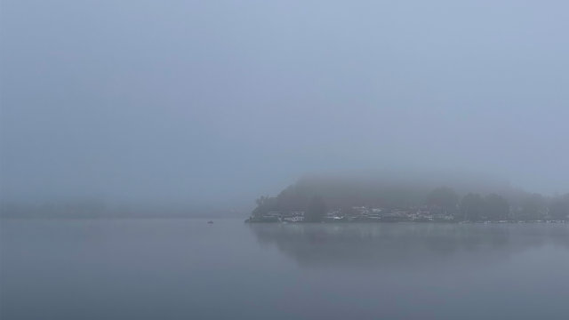 Nebel über Bever-Talsperre